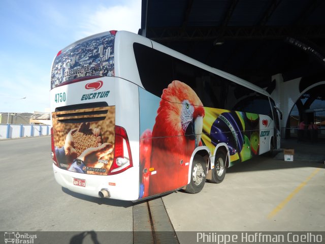 Eucatur - Empresa União Cascavel de Transportes e Turismo 4750 na cidade de Tubarão, Santa Catarina, Brasil, por Paulo de Souza. Número da foto: #1038395.