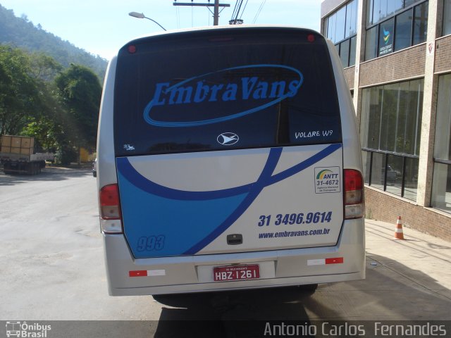 Embravans Turismo 993 na cidade de João Monlevade, Minas Gerais, Brasil, por Antonio Carlos Fernandes. Número da foto: #1039365.