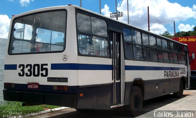 Viação Paraúna 3305 na cidade de Goiânia, Goiás, Brasil, por Carlos Júnior. Número da foto: #1041675.