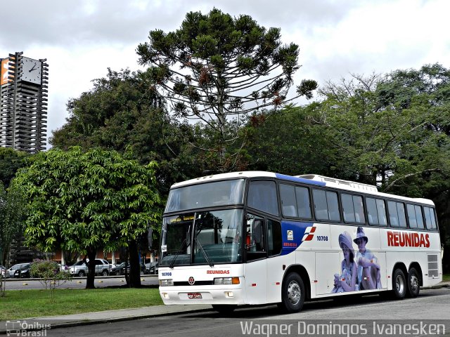 Reunidas Transportes Coletivos 10708 na cidade de Curitiba, Paraná, Brasil, por Wagner Domingos Ivanesken. Número da foto: #1042248.