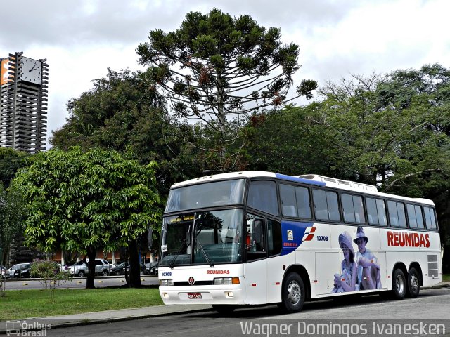 Reunidas Transportes Coletivos 10708 na cidade de Curitiba, Paraná, Brasil, por Wagner Domingos Ivanesken. ID da foto: 1042248.