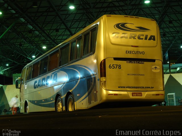 Viação Garcia 6578 na cidade de Bauru, São Paulo, Brasil, por Emanuel Corrêa Lopes. Número da foto: #1009209.