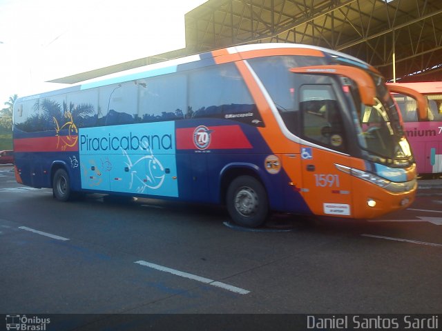 Viação Piracicabana 1591 na cidade de Praia Grande, São Paulo, Brasil, por Daniel Santos Sardi. Número da foto: #1044547.