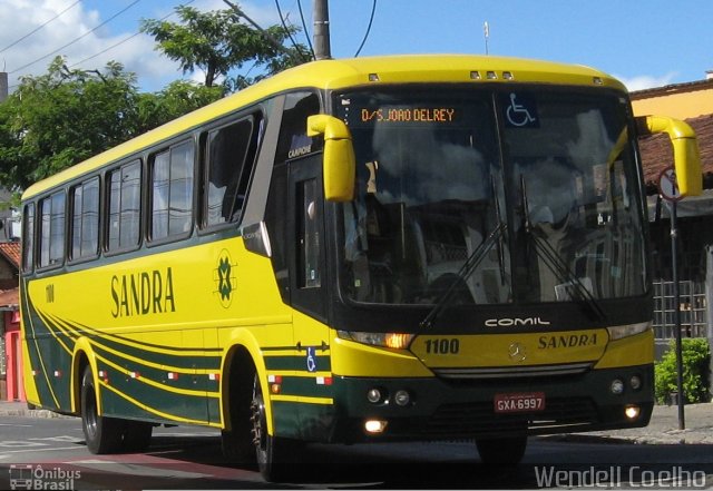 Viação Sandra 1100 na cidade de São João del Rei, Minas Gerais, Brasil, por Wendell Coelho. ID da foto: 1044005.