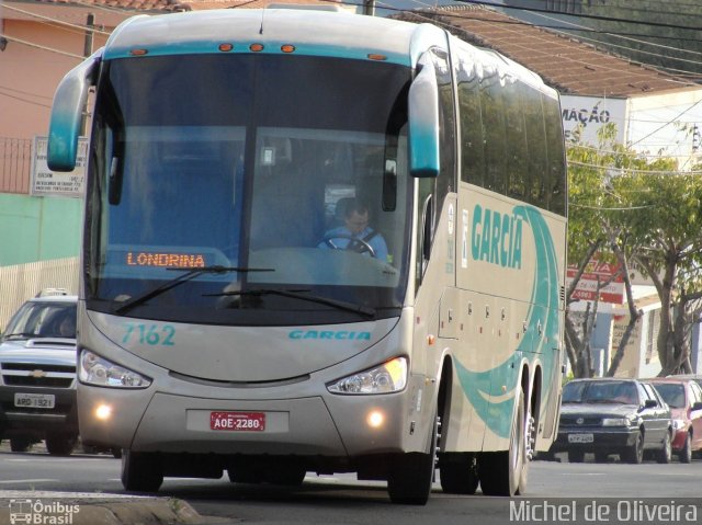 Viação Garcia 7162 na cidade de Ponta Grossa, Paraná, Brasil, por Michel de Oliveira. ID da foto: 1044263.