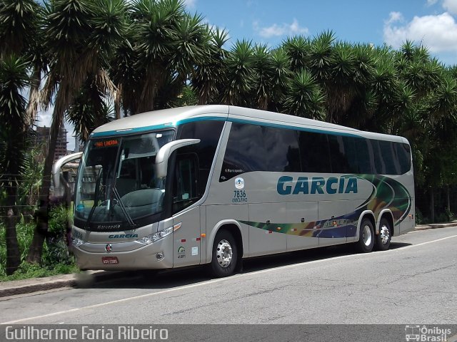 Viação Garcia 7836 na cidade de Curitiba, Paraná, Brasil, por Guilherme Faria Ribeiro. Número da foto: #1043616.