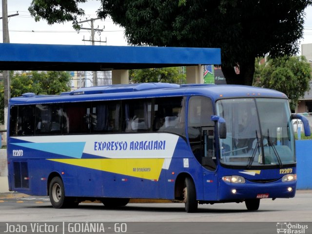 Expresso Araguari 12203 na cidade de Goiânia, Goiás, Brasil, por João Victor. ID da foto: 1044443.