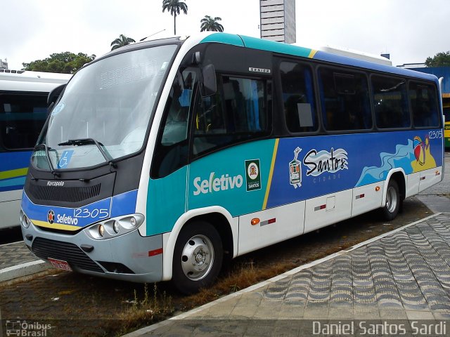 Guaiúba Transportes 12305 na cidade de Santos, São Paulo, Brasil, por Daniel Santos Sardi. ID da foto: 1045205.