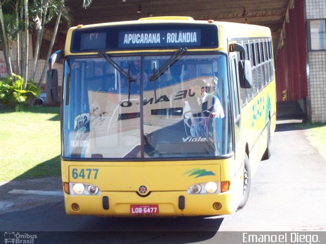 Viação Garcia 6477 na cidade de Apucarana, Paraná, Brasil, por Emanoel Diego.. Número da foto: #1048239.