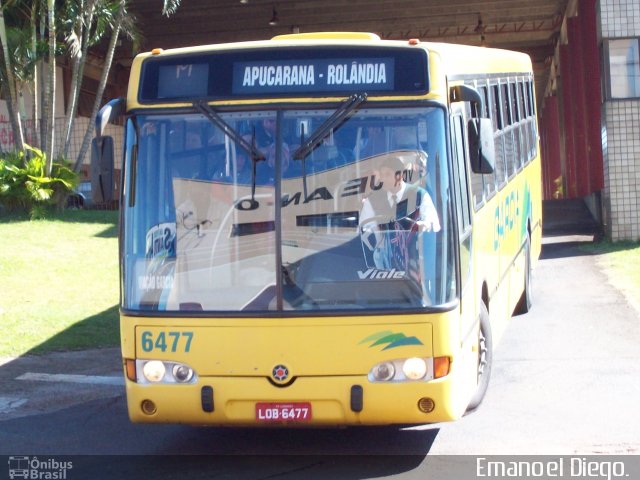 Viação Garcia 6477 na cidade de Apucarana, Paraná, Brasil, por Emanoel Diego.. ID da foto: 1048239.