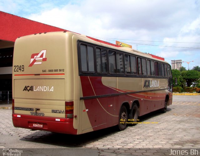 Viação Açailândia 2249 na cidade de Belém, Pará, Brasil, por Jones Bh. Número da foto: #1048912.