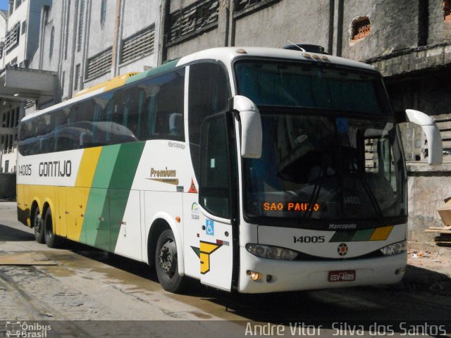 Empresa Gontijo de Transportes 14005 na cidade de Rio de Janeiro, Rio de Janeiro, Brasil, por André Vitor  Silva dos Santos. Número da foto: #1049325.