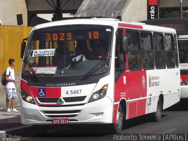 Transcooper > Norte Buss 4 5467 na cidade de São Paulo, São Paulo, Brasil, por Roberto Teixeira. ID da foto: 1049998.