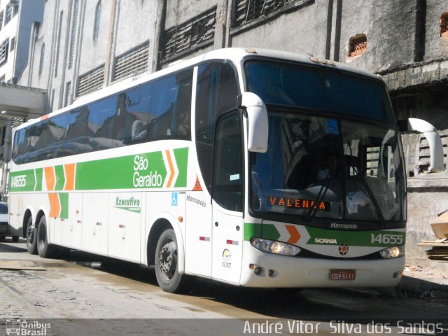 Cia. São Geraldo de Viação 14655 na cidade de Rio de Janeiro, Rio de Janeiro, Brasil, por André Vitor  Silva dos Santos. Número da foto: #1049326.