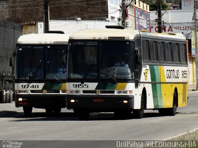 Empresa Gontijo de Transportes 9155 na cidade de Vitória da Conquista, Bahia, Brasil, por Drill Silva. ID da foto: 1052210.