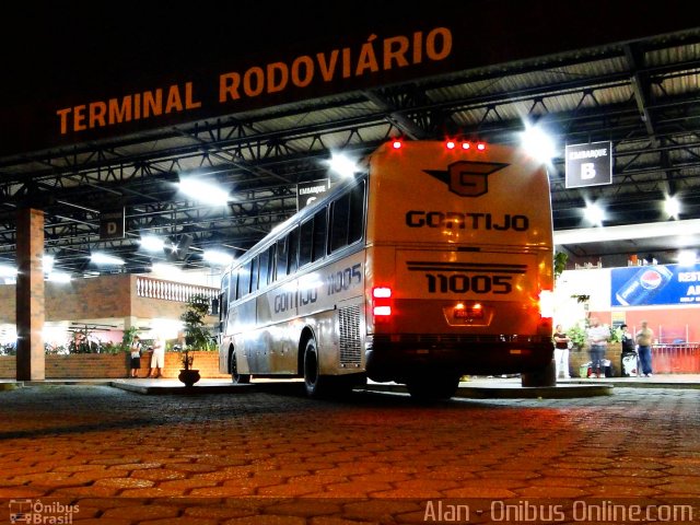 Empresa Gontijo de Transportes 11005 na cidade de Coronel Fabriciano, Minas Gerais, Brasil, por Alan Jeferson Nunes da Silva. Número da foto: #1050664.