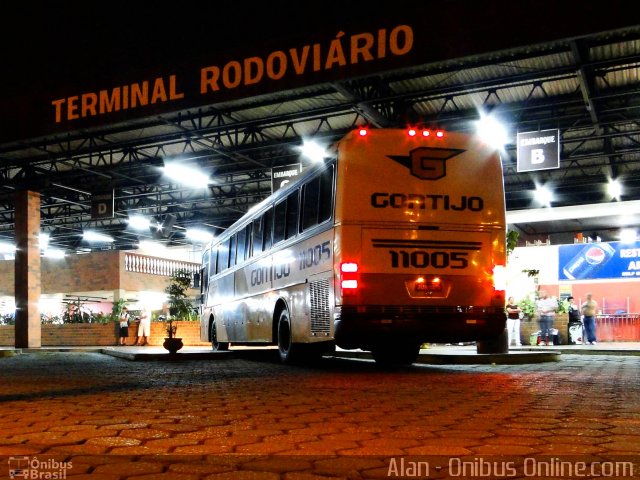 Empresa Gontijo de Transportes 11005 na cidade de Coronel Fabriciano, Minas Gerais, Brasil, por Alan Jeferson Nunes da Silva. ID da foto: 1050664.