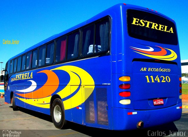 Viação Estrela 11420 na cidade de Goiânia, Goiás, Brasil, por Carlos Júnior. ID da foto: 1053547.