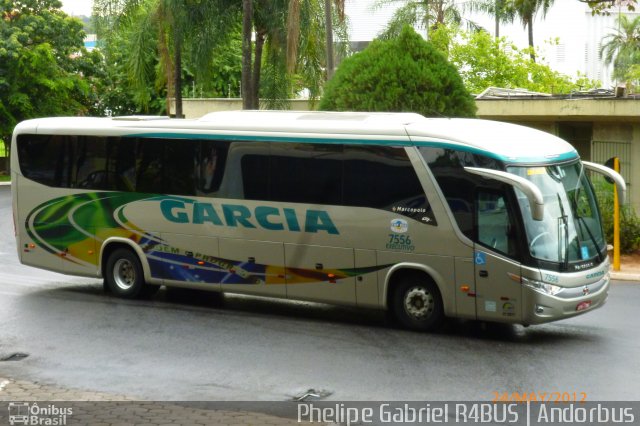 Viação Garcia 7556 na cidade de Bauru, São Paulo, Brasil, por Phelipe Gabriel Campos de Souza. Número da foto: #1053283.