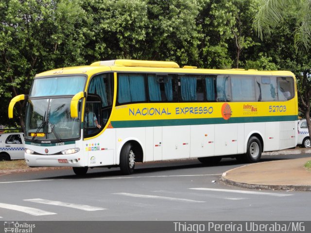 Nacional Expresso 52703 na cidade de Uberaba, Minas Gerais, Brasil, por Lucas Borges . Número da foto: #1052891.