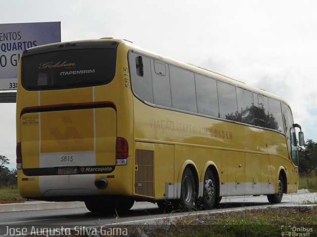 Viação Itapemirim 5815 na cidade de Brasília, Distrito Federal, Brasil, por José Augusto da Silva Gama. ID da foto: 1053747.