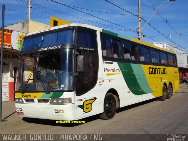 Empresa Gontijo de Transportes 15420 na cidade de Pirapora, Minas Gerais, Brasil, por Wagner Gontijo Várzea da Palma-mg. ID da foto: 1052733.