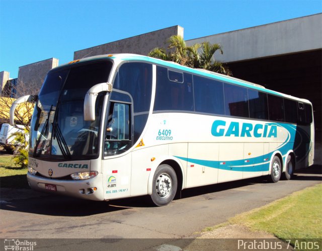 Viação Garcia 6409 na cidade de Apucarana, Paraná, Brasil, por Cristiano Soares da Silva. Número da foto: #1054471.