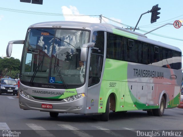 Transbrasiliana Transportes e Turismo 51227 na cidade de Goiânia, Goiás, Brasil, por Douglas Andrez. Número da foto: #1057827.
