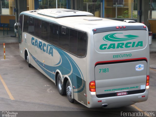 Viação Garcia 7181 na cidade de Ribeirão Preto, São Paulo, Brasil, por Fernando Reis. Número da foto: #1056360.