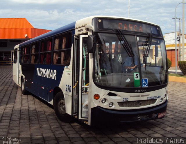 Turismar Transporte e Turismo 270 na cidade de Garça, São Paulo, Brasil, por Cristiano Soares da Silva. Número da foto: #1056609.