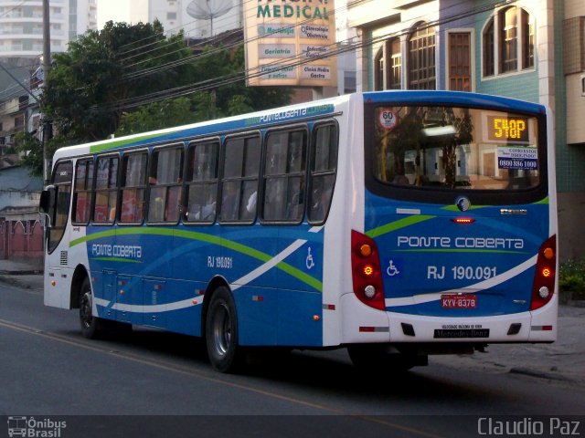Viação Ponte Coberta RJ 190.091 na cidade de Nova Iguaçu, Rio de Janeiro, Brasil, por Claudio Paz. Número da foto: #1061313.