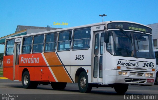 Viação Paraúna 3485 na cidade de Goiânia, Goiás, Brasil, por Carlos Júnior. Número da foto: #1061205.