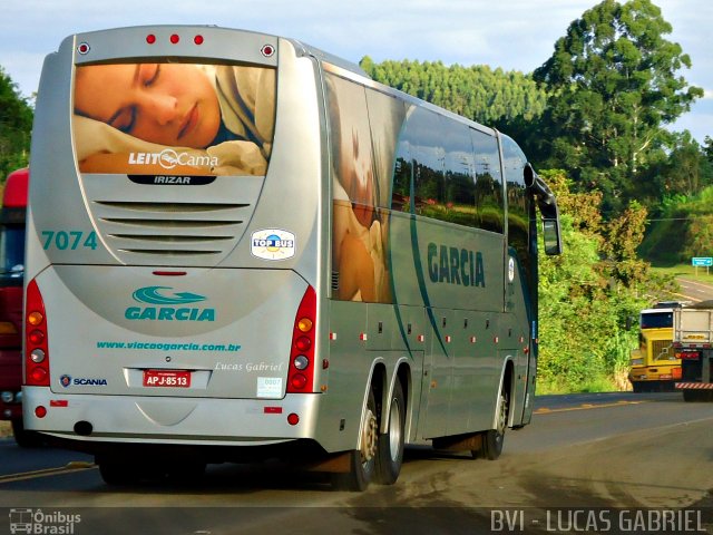 Viação Garcia 7074 na cidade de Imbaú, Paraná, Brasil, por Lucas Gabriel. Número da foto: #1009733.