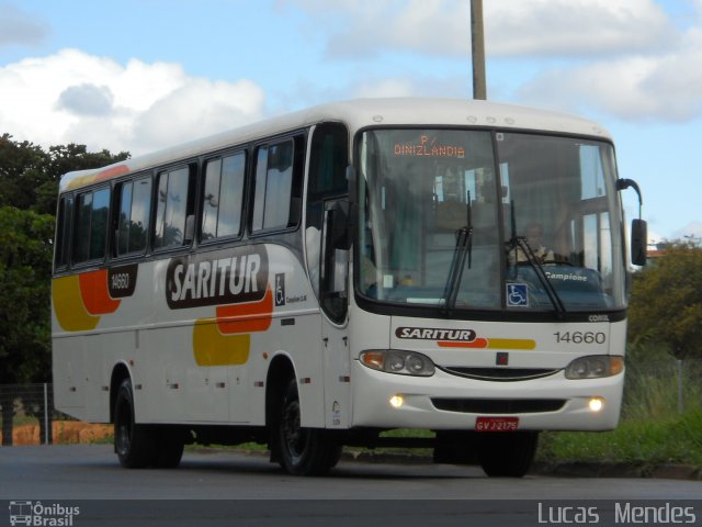 Saritur - Santa Rita Transporte Urbano e Rodoviário 14660 na cidade de Montes Claros, Minas Gerais, Brasil, por Lucas  Mendes. ID da foto: 1062895.