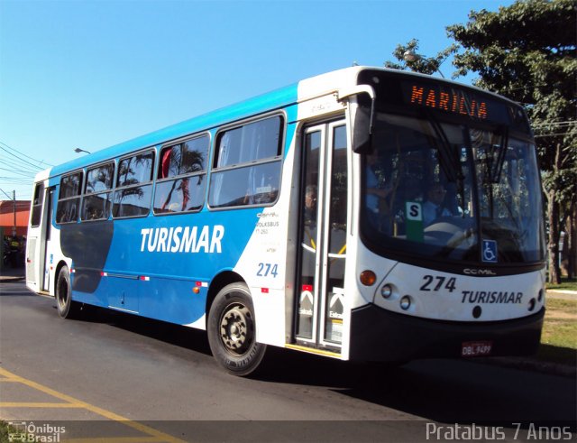 Turismar Transporte e Turismo 274 na cidade de Garça, São Paulo, Brasil, por Cristiano Soares da Silva. Número da foto: #1063502.