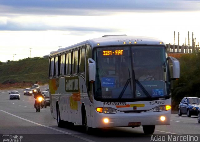 Saritur - Santa Rita Transporte Urbano e Rodoviário 15550 na cidade de Betim, Minas Gerais, Brasil, por Adão Raimundo Marcelino. Número da foto: #1013391.