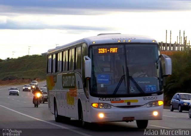 Saritur - Santa Rita Transporte Urbano e Rodoviário 15550 na cidade de Betim, Minas Gerais, Brasil, por Adão Raimundo Marcelino. ID da foto: 1013391.