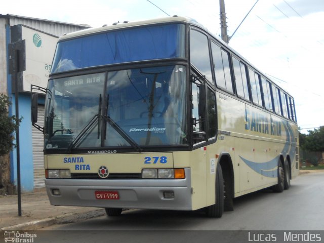 Expresso Santa Rita 278 na cidade de Montes Claros, Minas Gerais, Brasil, por Lucas  Mendes. Número da foto: #1011867.