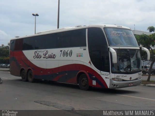 Expresso São Luiz 7060 na cidade de Goiânia, Goiás, Brasil, por Vicente Pinto Moreira. Número da foto: #1014493.