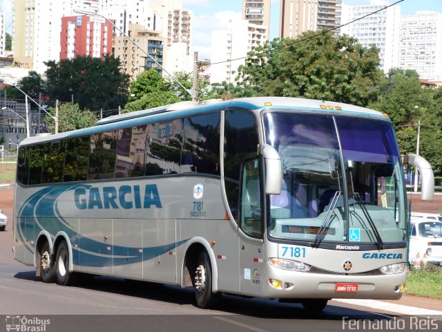 Viação Garcia 7181 na cidade de Ribeirão Preto, São Paulo, Brasil, por Fernando Reis. Número da foto: #1019459.