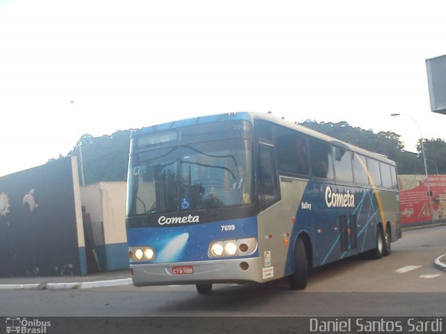 Viação Cometa 7699 na cidade de Praia Grande, São Paulo, Brasil, por Daniel Santos Sardi. ID da foto: 1018594.