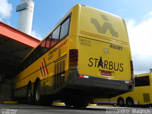 Viação Itapemirim 40281 na cidade de Queluz, São Paulo, Brasil, por Alexandre  Magnus. Número da foto: #1018321.