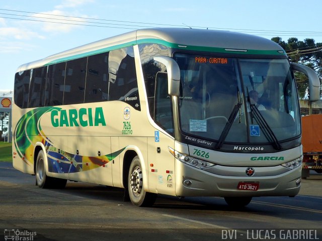 Viação Garcia 7626 na cidade de Imbaú, Paraná, Brasil, por Lucas Gabriel. Número da foto: #1018606.