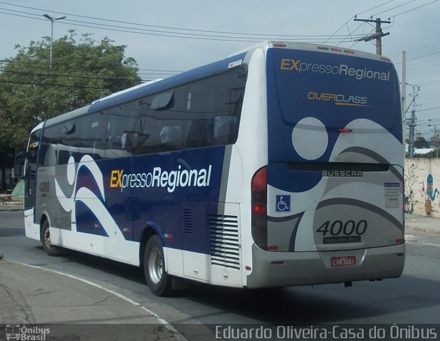 Expresso Regional 4000 na cidade de São Paulo, São Paulo, Brasil, por Eduardo Oliveira. Número da foto: #1023525.