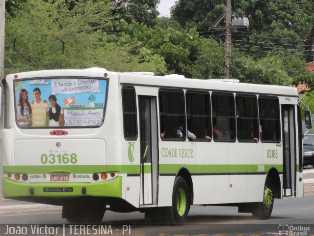 Transporte Coletivo Cidade Verde 03168 na cidade de Teresina, Piauí, Brasil, por João Victor. Número da foto: #1065953.