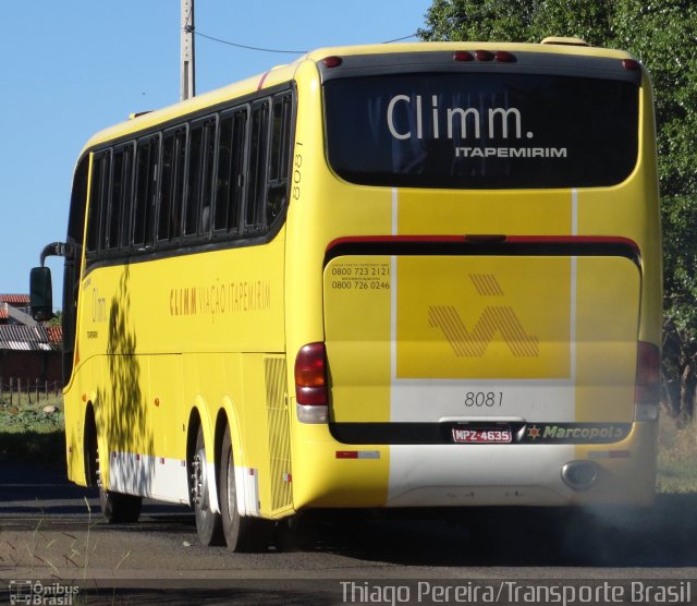 Viação Itapemirim 8081 na cidade de Uberaba, Minas Gerais, Brasil, por Thiago Pereira. Número da foto: #1082788.