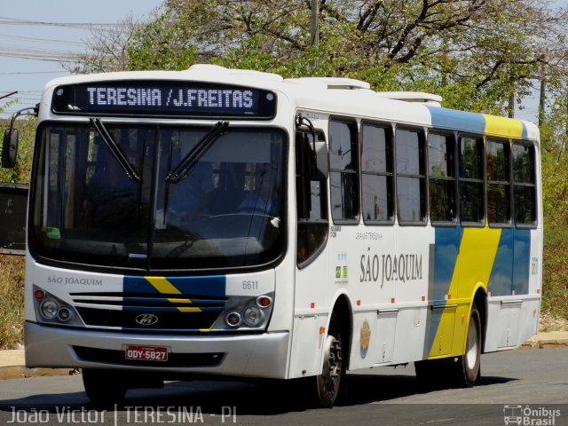 Viação São Joaquim 6611 na cidade de Teresina, Piauí, Brasil, por João Victor. ID da foto: 1083419.