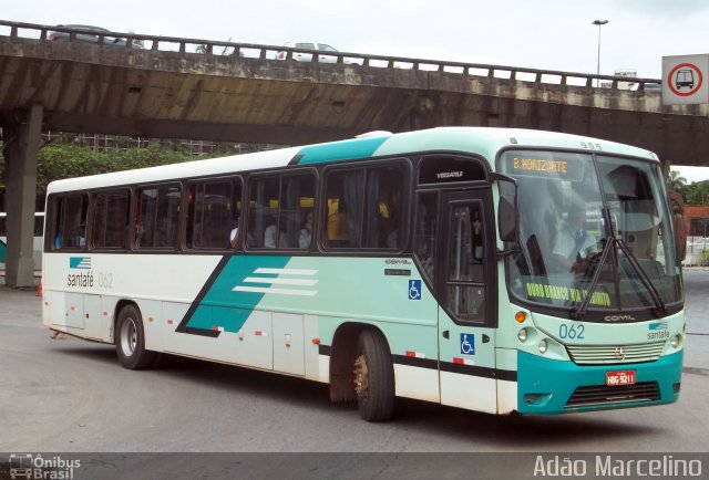 Santa Fé Transportes 062 na cidade de Belo Horizonte, Minas Gerais, Brasil, por Adão Raimundo Marcelino. Número da foto: #1086318.