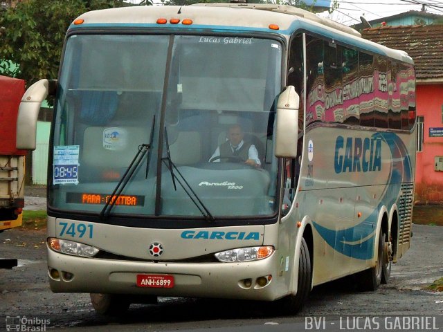 Viação Garcia 7491 na cidade de Imbaú, Paraná, Brasil, por Lucas Gabriel. ID da foto: 1085618.