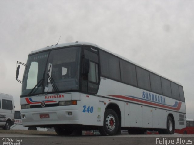 Sayonara - Auto Viação Monte Alverne 240 na cidade de Pelotas, Rio Grande do Sul, Brasil, por Felipe Alves. ID da foto: 1084949.